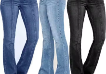 Waist Bootcut Jeans Women