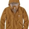Carhartt Men's Relaxed Fit Washed Duck Sherpa-Lined Jacket Carhartt Brown