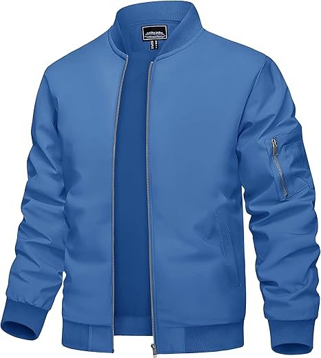 TACVASEN Men's Bomber Jacket Royal Blue