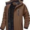 TACVASEN Men's Winter Skiing Jackets Brown TACVASEN Men's Winter Skiing Jackets Brown