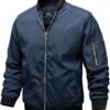 TLZC Men's Lightweight Bomber Jacket Blue